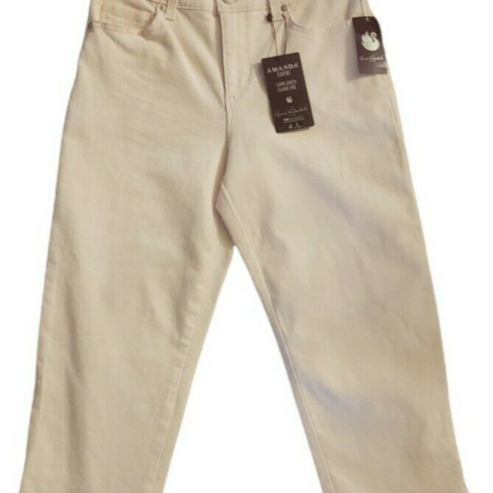 Gloria Vanderbilt Women's Capri Jeans Amanda Color Pink 4 New with Tags